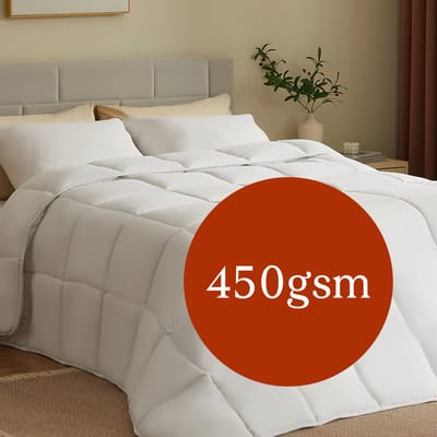 CASABEL dekbed 240x260 cm, 450 g/m² polyester, 4 seizoenen - ademend, thermoregulerend, wasbaar