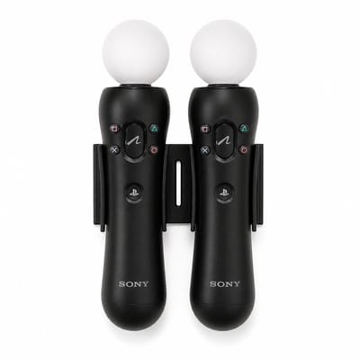 Wall Mount Geschikt voor PlayStation Move Controllers – PS3 / PS4 / VR – Wandhouder voor 2 Controllers – Zonder Boren – Zwart