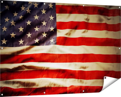 Gards Tuinposter Amerikaanse Vlag - Verenigde Staten - 150x100 cm - Tuindoek - Tuindecoratie - Wanddecoratie buiten - Tuinschilderij