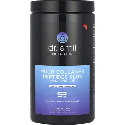 Dr. Emil Nutrition, Multi Collageen Peptiden, Hyaluronzuur, Zonder smaak, 316.5g