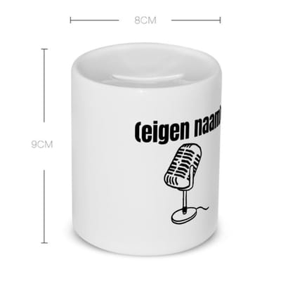 Akyol - microfoon met eigen naam Spaarpot - Microfoon - muziek liefhebbers - iemand die houdt van muziek - verjaardag - cadeau - kado - 350 ML inhoud