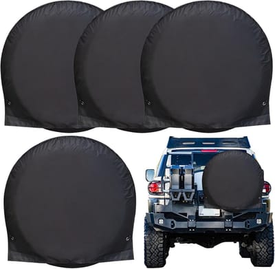 Bandenhoezen Set - Universele Beschermers - Voertuig Beschermen - Waterdicht Anti-UV - 4 Stuks - Zwart