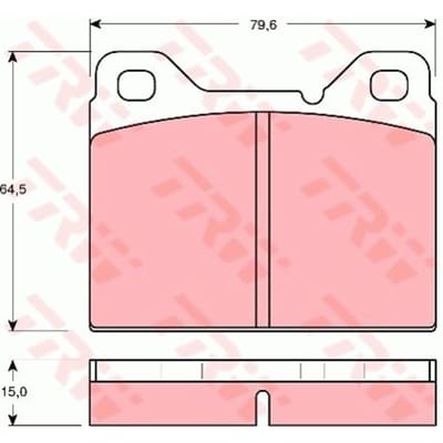 Remblokset TRW GDB1065, voor