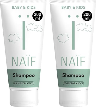 Naïf - Shampoo - Voordeelset - Baby & Kids - Haarverzorging - Natuurlijke Ingrediënten - Vegan - 2x200ml