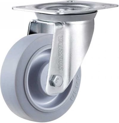 Zwenkwiel 100 mm 100 kg TPR rubberband extra stil - TARSUS