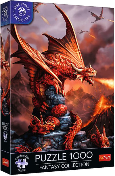 Trefl legpuzzel Fantasy Collection Fire Dragon 1000 stukjes puzzel.