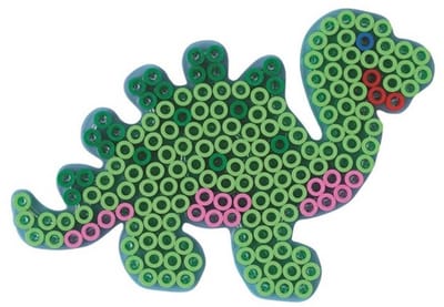 Hama MAXI DINO / DINOSAURUS T-REX strijkkralen vormpje / figuur / grondplaat voor extra grote maxi strijkparels (strijkkralenbordje / legbordje dier groot), schoencadeau Sint / Kerstmis