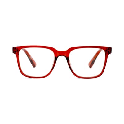 VERTEBRIL Cubo - Sterkte -0.50 – Kleur Terra Cotta - GEEN leesbril - Unisex bril voor veraf - Lichtgewicht montuur – Rechthoekige pasvorm - Hoogwaardig MIN glas - Myopie/bijziendheid - Inclusief etui en doekje