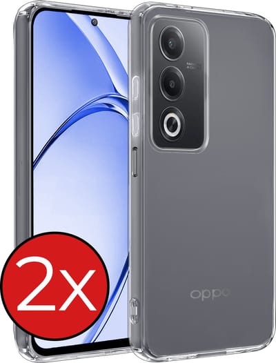 Hoesje - 2 Stuks - Geschikt voor OPPO A80 - Sterk & Shockproof - Telefoonhoes - Back Cover - Case Siliconen - Telefoon Hoes - Transparant