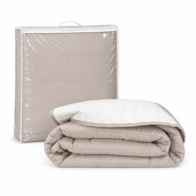 Luxe Bedsprei - Zomerdeken - Deken - Boutis - 240 x 270 cm - 2 personen - Gematlasseerd - Effen - Beige/Vanille