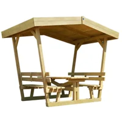 Weka Prieel + Picknicktafel Bavaria 662 190x154cm