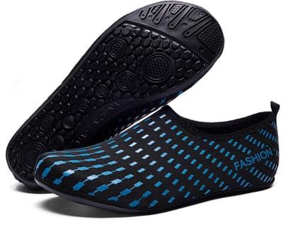 Unisex waterschoenen – Antislip surfschoenen – Lichtgewicht & flexibel – Blotevoetengevoel – Geschikt voor snorkelen, zwemmen, beachvolleybal, yoga en buitenactiviteiten – blauw – Maat: EU 38-39