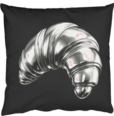Sierkussens - Kussentjes Woonkamer - 50x50 cm - Croissant - Metaal - Zilver