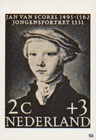 Briefkaart met afbeelding Jongensportret 1531 postzegel