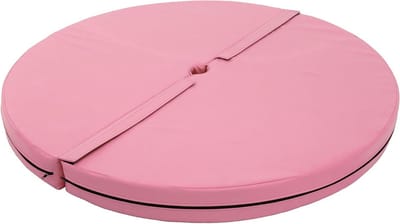 Dansmat Rond - Beschermmat Fitness - Veilige Training - Met Opening - 120 cm Diameter - Roze