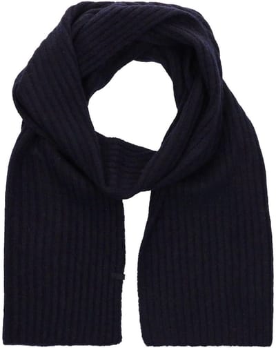 Manfield - Heren - Blauwe sjaal met ribbel details - Maat 1