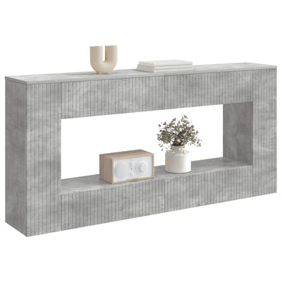 vidaXL - Wandtafel - Beton - Grijs - 155 - x - 29 - x - 74 - cm - Geconstrueerd - hout