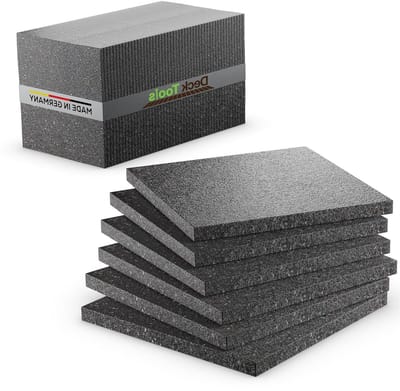Tegeldragers - Terraspads Onderlegger - Terras Bouwen - Verdicht Rubbergranulaat - 90x90x20 mm - Zwart