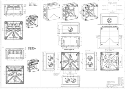 Spelsberg Abox Pro XT-6² Aftakkast (l x b x h) 127 x 127 x 75 mm Grijs IP66, IP68 1 stuk(s)