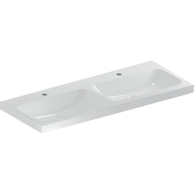 Geberit iCon Light double washbasin 120 cm with 2 tap holes, without overflow 501.838.00.5
