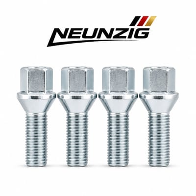 Wielbouten M12x1,5 Zilver Conisch 40 mm (66 mm) - Set van 4