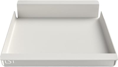 Steellish Dienblad Vierkant - Tray - Aluminium - Wit - 34 × 28 × 5 cm