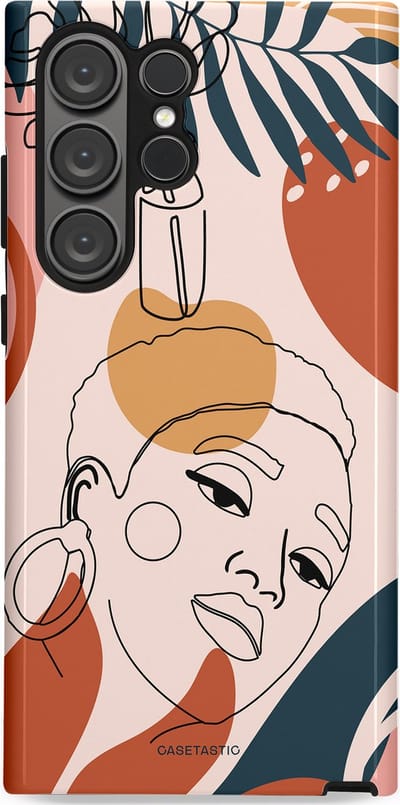 Casetastic Hoesje Geschikt voor Samsung S23 Ultra - Stijlvolle Beschermende Duo-layer Case - Ochtend blush