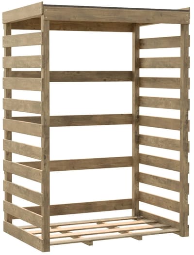 Haardhout Berging Columbus met Bitumen Dak 120 cm
