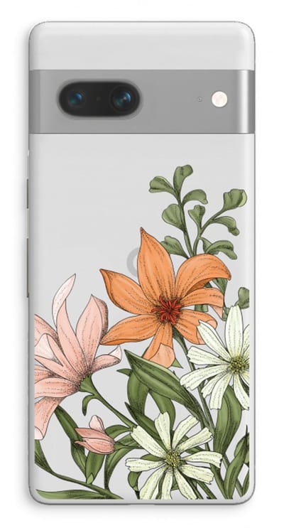 Case Company® - Hoesje geschikt voor Google Pixel 7 hoesje - Floral bouquet - Soft Cover Telefoonhoesje - Bescherming aan alle Kanten en Schermrand