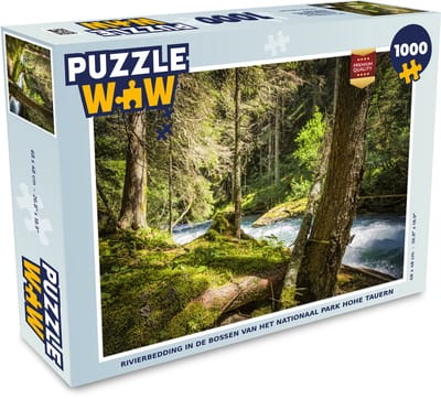 Puzzel Rivierbedding in de bossen van het Nationaal park Hohe Tauern - Legpuzzel - Puzzel 1000 stukjes volwassenen
