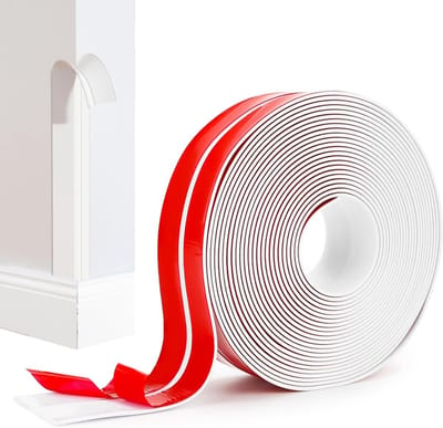 Flexibele Randbeschermer van 6.1 m x 4 cm voor Deuren, Hoeken en Ramen - Eenvoudig op Maat te Snijden, Wit, Ideaal voor Wandafwerking en Meubelbescherming