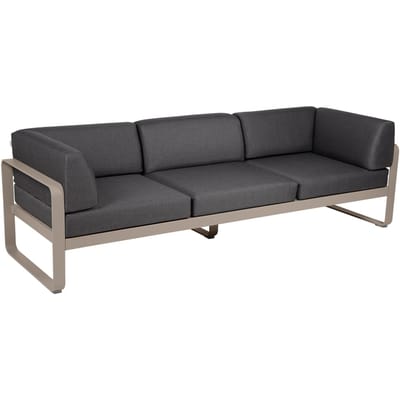 Fermob BELLEVIE club sofa 3 zits - 14 muskaat - A3 grafietgrijs