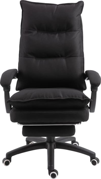 Vinsetto-Bürostuhl mit Massagefunktion-Polyester-70B x 62T x 120-130H cm-Schwarz