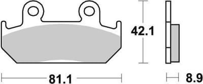 remblokje sbs voor motor honda 250 nsr 1987 avg/avd / rg mc16-100 nieuw