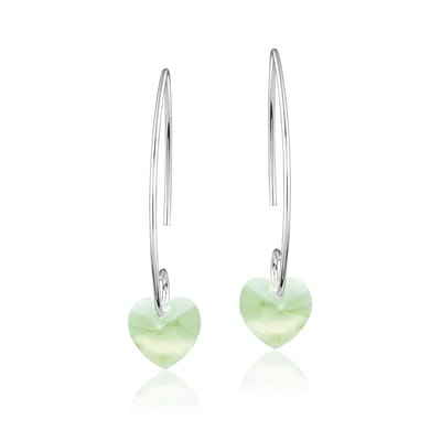 Montebello Oorbellen Liv HZ43 - Swarovski Hart - 925 Zilver Gerhod. - Ø10mm - 35mm