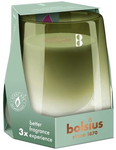 Bolsius CleanLight Starterkit Gardenia & Fig – Navulbare Geurkaars met Handgeblazen Glazen Houder – 4 Stuks