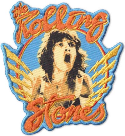 The Rolling Stones - Mick & Orange Logo Patch - Blauw