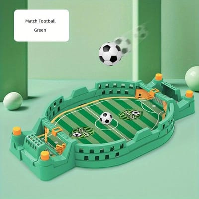 Jeu de société de football pour enfants Mini baby-foot Jeu de table Jouets de football Intérieur Fête de famille Cadeau d'anniversaire Sportif Parfait pour les garçons et les filles vert