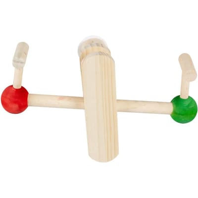 Duvoplus - Speelgoed Voor Dieren - Vogel - Gym Houten Wipplank 23x16x7,5cm Meerkleurig - 1st