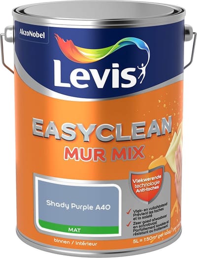 Levis - Easyclean Mur Mat Mix - Shady Purple A40 - Mengverf - 5 L