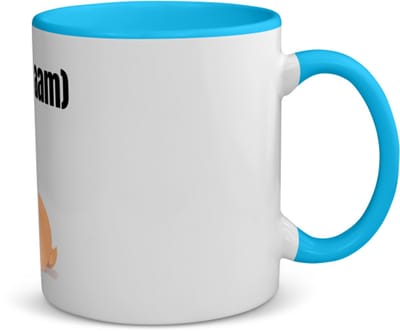 Akyol - konijn met eigen naam koffiemok - theemok - blauw - Konijn - konijnen liefhebbers - iemand die houdt van konijnen - verjaardag - cadeau - kado - 350 ML inhoud
