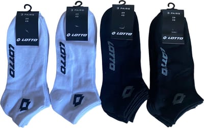 LOTTO Sneakersokken 39-42, 6 paar Wit + 6 paar Zwart + 3 paar Grijs