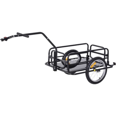 4goodz Aanhangwagen koppeling transportaanhanger fietskar bolderwagen / Zwart
