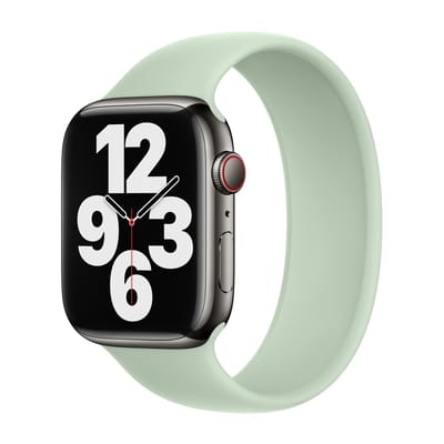 Apple Siliconen solobandje voor de Apple Watch | 38/40/41/42 mm - Maat 6 - Mineral Green