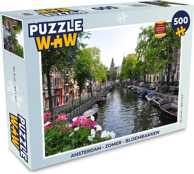 Puzzel Amsterdam - Zomer - Bloembakken - Legpuzzel - Puzzel 500 stukjes