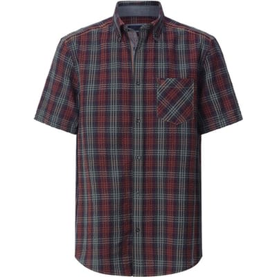 Babista herren Overhemd Met Korte Mouwen - 39/40 - donkerblauw - Plus Size