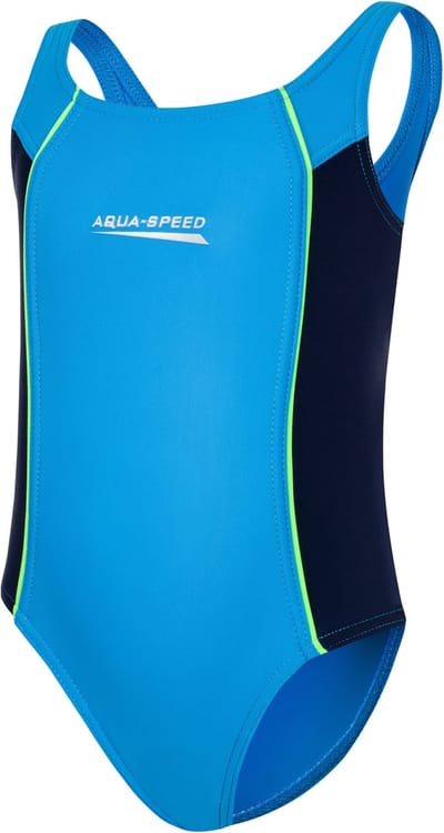 Aqua Speed Badpak Meisjes - Zwemkleding Luna Blauw met Zwart - 128