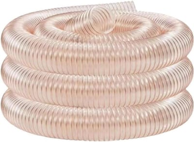 Stofopvangslang - Afvoerslang - Stofafzuiging Werkplaats - Flexibel PU Materiaal - 100 cm Lengte - Transparant