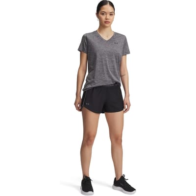 Under Armour Tech Play Up Short voor tennisballen Dames-zwart