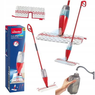 Vileda 1-2 Spray Max Mop met Sprayfunctie voor Vloeren